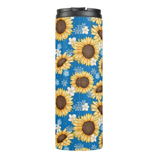 Sonnenblumen Thermosbecher (Rückseite)