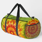 Sonnenblumen-Tie-Dye-Monogramm-Reisetasche Duffle Bag (Rechte Ecke)