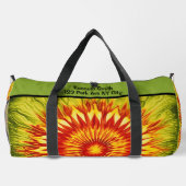 Sonnenblumen-Tie-Dye-Monogramm-Reisetasche Duffle Bag (Rückseite)