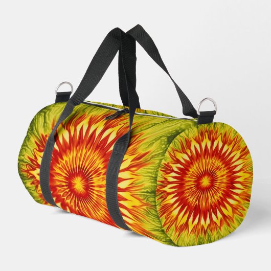 Sonnenblumen-Tie-Dye-Reisetasche Duffle Bag (Linke Seite)