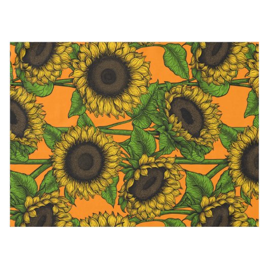 Sonnenblumen Tischdecke (Vorderseite (Horizontal))