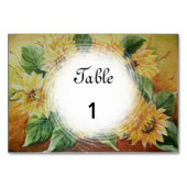 Sonnenblumen Tischnummer (Vorderseite)