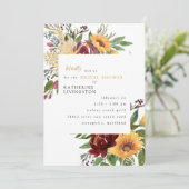 Sonnenblumen Toskana Wiesen Brauchtum Dusche Einla Einladung (Stehend Vorderseite)