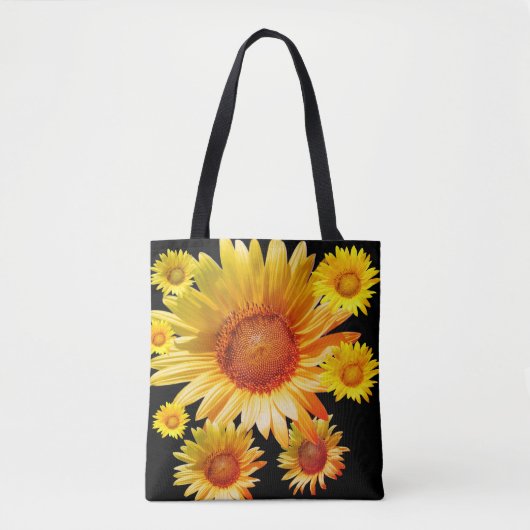 Sonnenblumen-Tragetasche Tasche (Vorderseite)