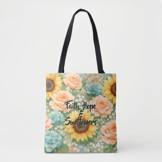 Sonnenblumen-Tragetasche Tasche (Vorderseite)