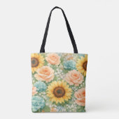 Sonnenblumen-Tragetasche Tasche (Rückseite)