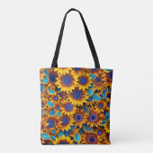 Sonnenblumen-Tragetasche Tasche (Rückseite)