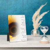 Sonnenblumen Traumgedicht Foto Plaque Fotoplatte (Seite)
