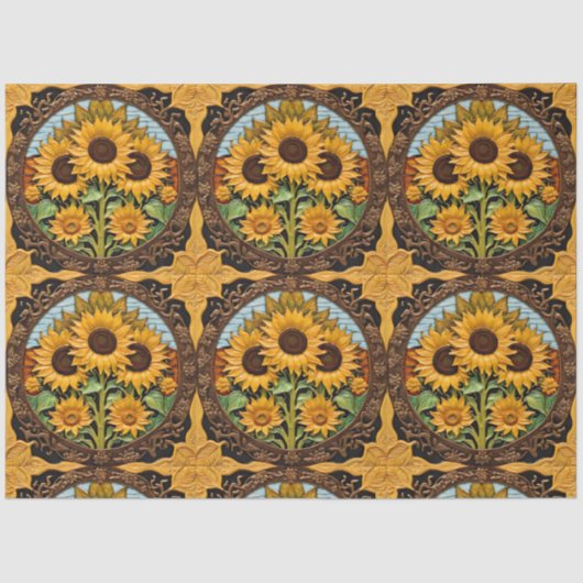 Sonnenblumen Trendy Beautiful Collection Seidenpapier (Vorderseite)