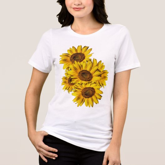 Sonnenblumen  Tri-Blend shirt (Vorderseite)