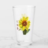 Sonnenblumen Trinkglas Glas (Rückseite)