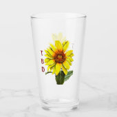 Sonnenblumen Trinkglas Glas (Vorderseite)