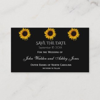 Sonnenblumen-Tröpfchen Save The Date Postkarte