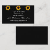 Sonnenblumen-Tropfen Save The Date Postkarte (Vorne/Hinten)