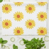 Sonnenblumen Tropischer Blumen Botanischer Frühlin Geschirrtuch (Gefaltet)