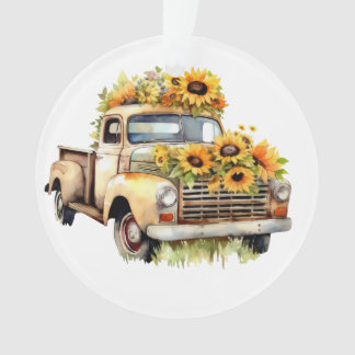 Sonnenblumen Truck Ornament
