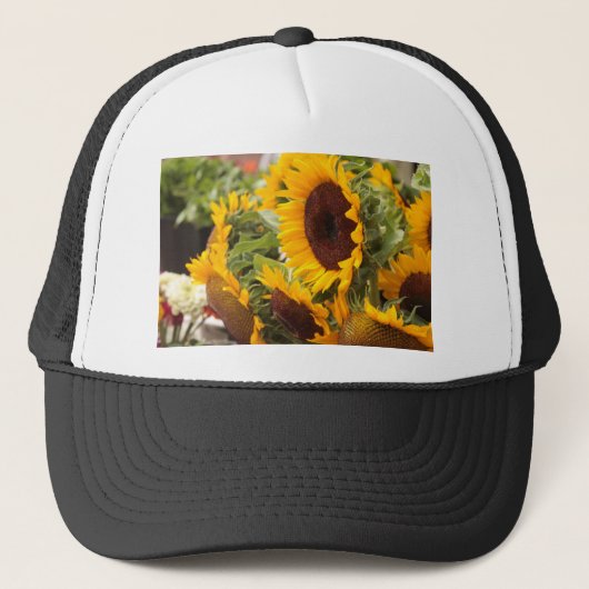 Sonnenblumen Truckerkappe (Vorderseite)