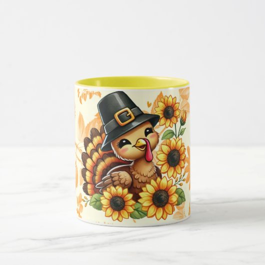 Sonnenblumen Truthahn Tasse (Zentrum)