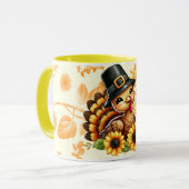 Sonnenblumen Truthahn Tasse (Vorderseite Links)