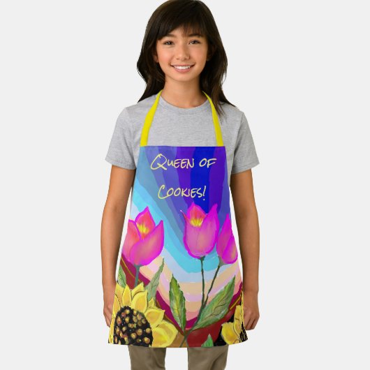 Sonnenblumen Tulips & Liebe Denken Sie an Sie Schürze (Insitu)