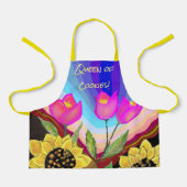 Sonnenblumen Tulips & Liebe Denken Sie an Sie Schürze (Vorderseite)