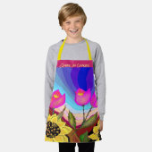 Sonnenblumen Tulips & Liebe Denken Sie an Sie Schürze (Getragen)