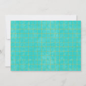 Sonnenblumen Türkis Vintager LKW Hochzeit RSVP Einladung (Rückseite)