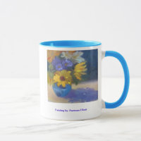 Sonnenblumen u. Gänseblümchen-Tasse