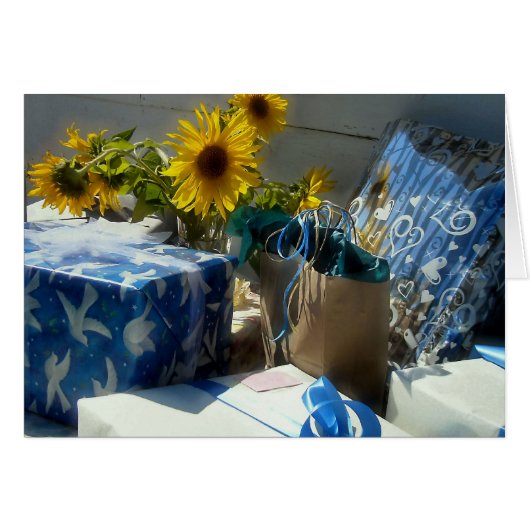 Sonnenblumen u. Geschenke (Vorderseite (Horizontal))