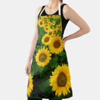 Sonnenblumen Überdrucklange Schürze