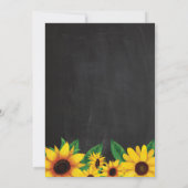 Sonnenblumen Überraschung 15. Geburtstag Einladung (Rückseite)