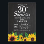 Sonnenblumen Überraschung 30. Geburtstag Einladung<br><div class="desc">Sonnenblumen Überraschung 30. Geburtstag Einladung. Blume mit Blumenmuster und Zwischenboden. Vintages Retro. Frauen zum Geburtstag. 12. 13. 15. 16. 18. 20. 21. 30. 40. 50. 60. 70. 80. 90. 100., jedes Alter. Printable Digital.Für weitere Anpassungen klicken Sie bitte auf die Schaltfläche "Anpassen" und verwenden Sie unser Designwerkzeug, um diese Vorlage...</div>
