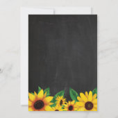 Sonnenblumen Überraschung 90. Geburtstag Einladung (Rückseite)