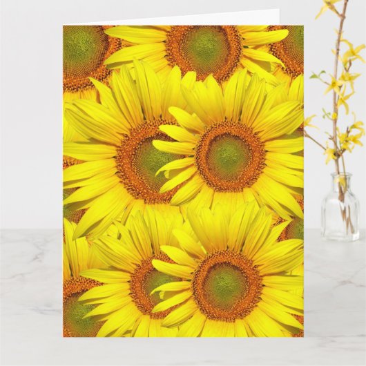SONNENBLUMEN ÜBERSICHTEN BIRTHDAY GREETING CARD KARTE (Gelbe Blume)