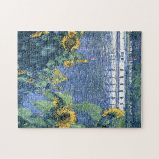 Sonnenblumen Ufer der Seine von Caillebotte Puzzle (Horizontal)
