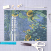 Sonnenblumen Ufer der Seine von Caillebotte Seidenpapier (Handwerk)