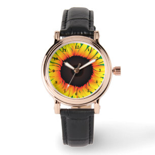 Sonnenblumen-Uhr Armbanduhr
