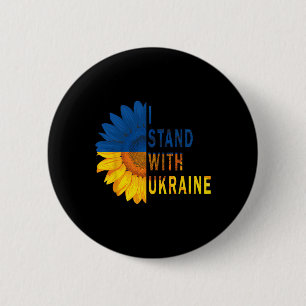 Sonnenblumen Ukraine Flagge Shirts Ich stehe mit U Button