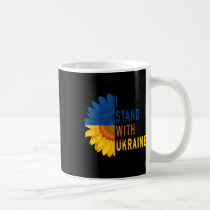 Sonnenblumen Ukraine Flagge Shirts Ich stehe mit U Kaffeetasse