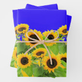 Sonnenblumen - ukrainische Flagge Friedensfreiheit Geschenkpapier Set (Beispiel)