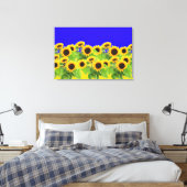 Sonnenblumen - ukrainische Flagge Friedensfreiheit Leinwanddruck (Insitu (Schlafzimmer))