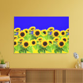 Sonnenblumen - ukrainische Flagge Friedensfreiheit Leinwanddruck (Insitu (Wohnzimmer))
