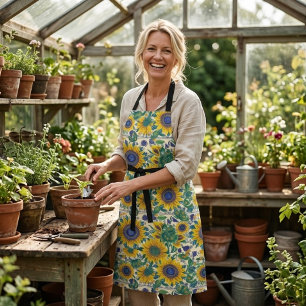 Sonnenblumen Ukrainische Volkskunstmotive Schürze