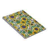 Sonnenblumen. Ukrainisches Volkskunstmuster. Notizblock (Rechte Seite)