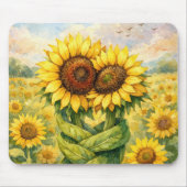Sonnenblumen umarmen sich mousepad (Vorne)