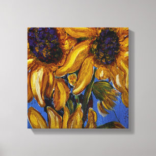 Sonnenblumen umhüllt Leinwand