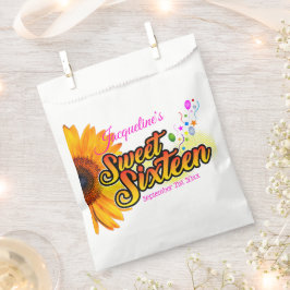 Sonnenblumen und Balloons auf der Weißen 16 . Gebu Geschenktütchen