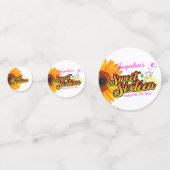 Sonnenblumen und Balloons auf der Weißen 16 . Gebu Konfetti (Rückseiten)