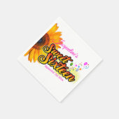 Sonnenblumen und Balloons auf der Weißen 16 . Gebu Serviette (Ecke)