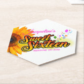 Sonnenblumen und Balloons auf der Weißen 16 . Gebu Untersetzer (angewinkelt)